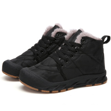 Kids Boots Waterproof Slip On Fur Lined Children Sneakers Winter Warm Plush Shoes Boys Girls Snow Boots